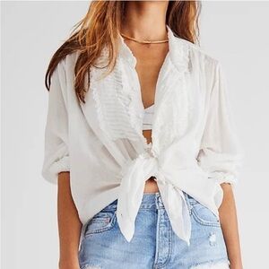Free People Voile Tuxedo Top